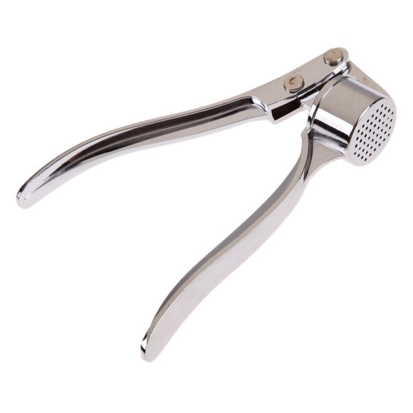 Stainless Steel Alloy Crusher Kitchen Round Extrusion Tool Garlic Press Fruit